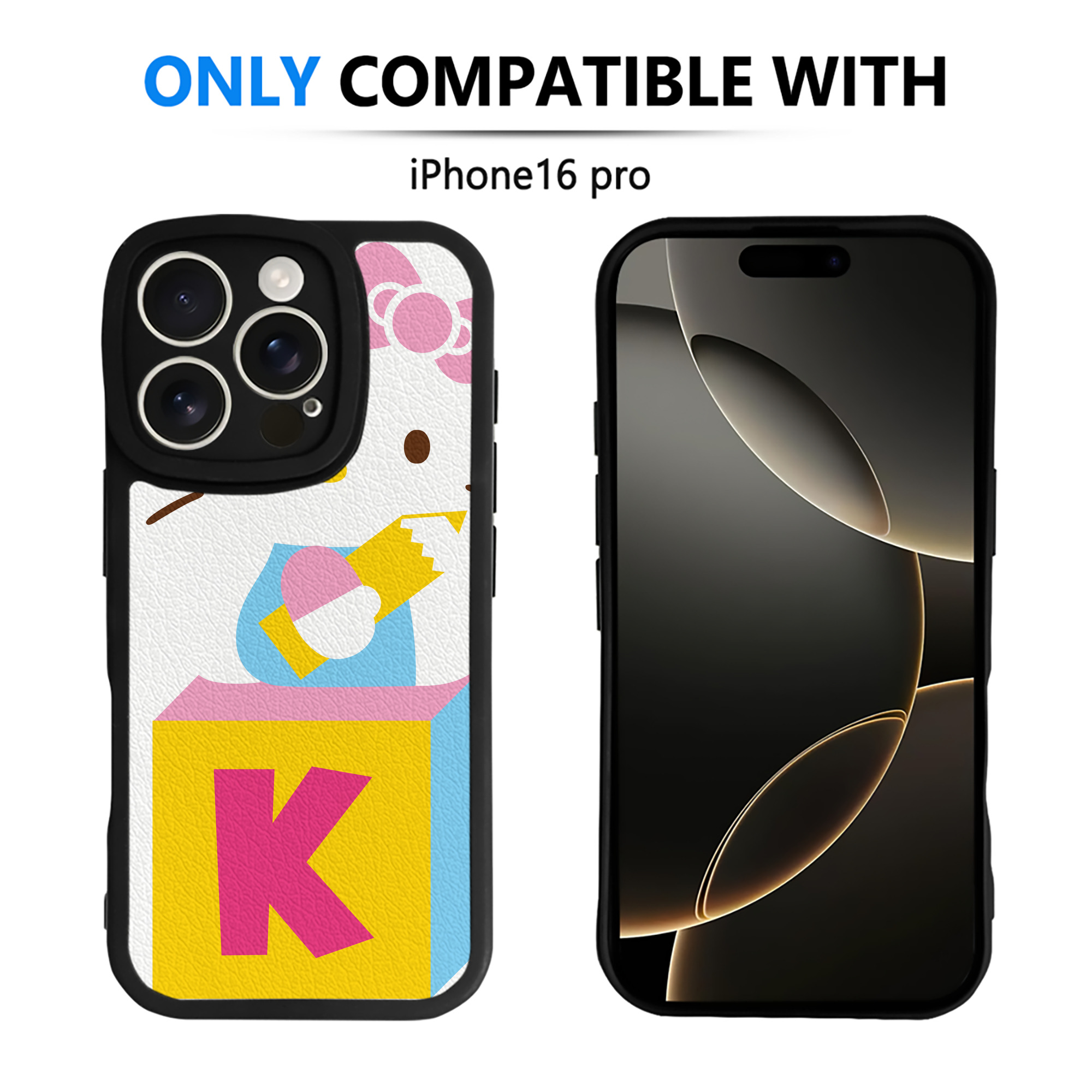 （画像用） Hello Kitty ハローキティ 【iPhone 16シリーズ対応】シリコンスマホケース（レザー調） 材質：シリコン